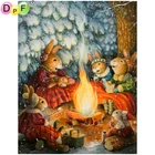 DPF DIY Fire rat 5D diamond masaic набор для домашнего декора Алмазная картина крестиком ремесла квадратная Алмазная вышивка Настенная живопись