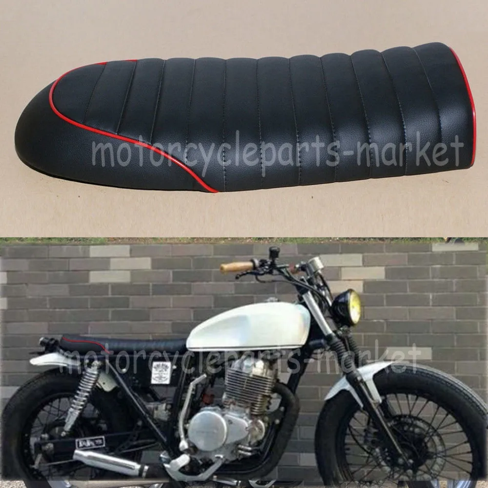 Плоское Сиденье для кафе гонщика винтажное универсальное седло KAWASAKI KZ Suzuki GS Yamaha