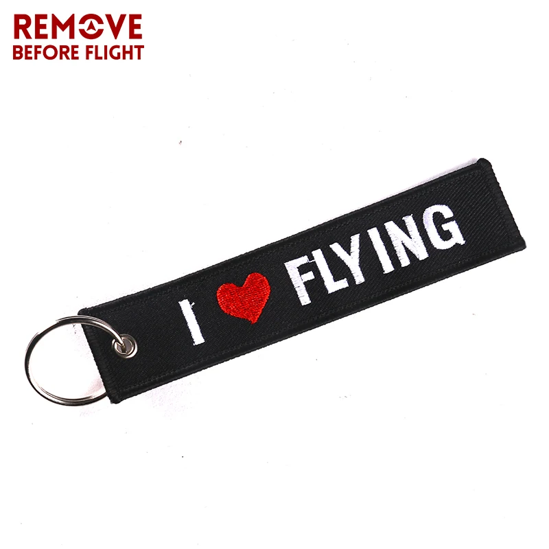 Брелок для ключей с вышивкой I LOVE FLYING 5 шт.|key holder keychain|embroidery luggage tagsembroidery tag |