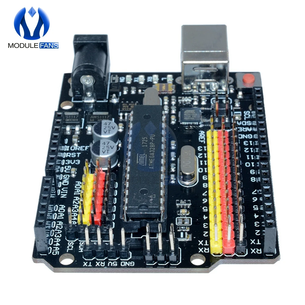 Плата UNO R3 Plus совместимая с Arduino Atmega328P Atmega16u2 плата расширения разработки