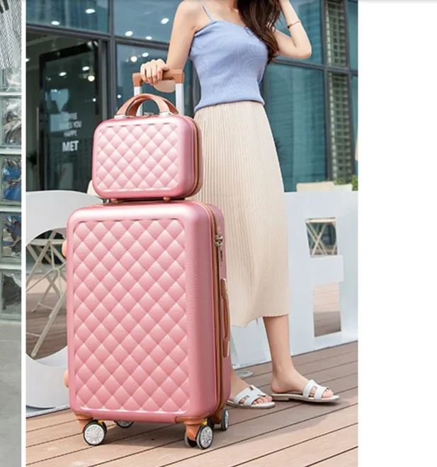 a set Travel tale 2" 22" 2" дюймов для женщин spinner Дорожный чемодан на колёсиках тележка Сумка на колесе - Цвет: a set