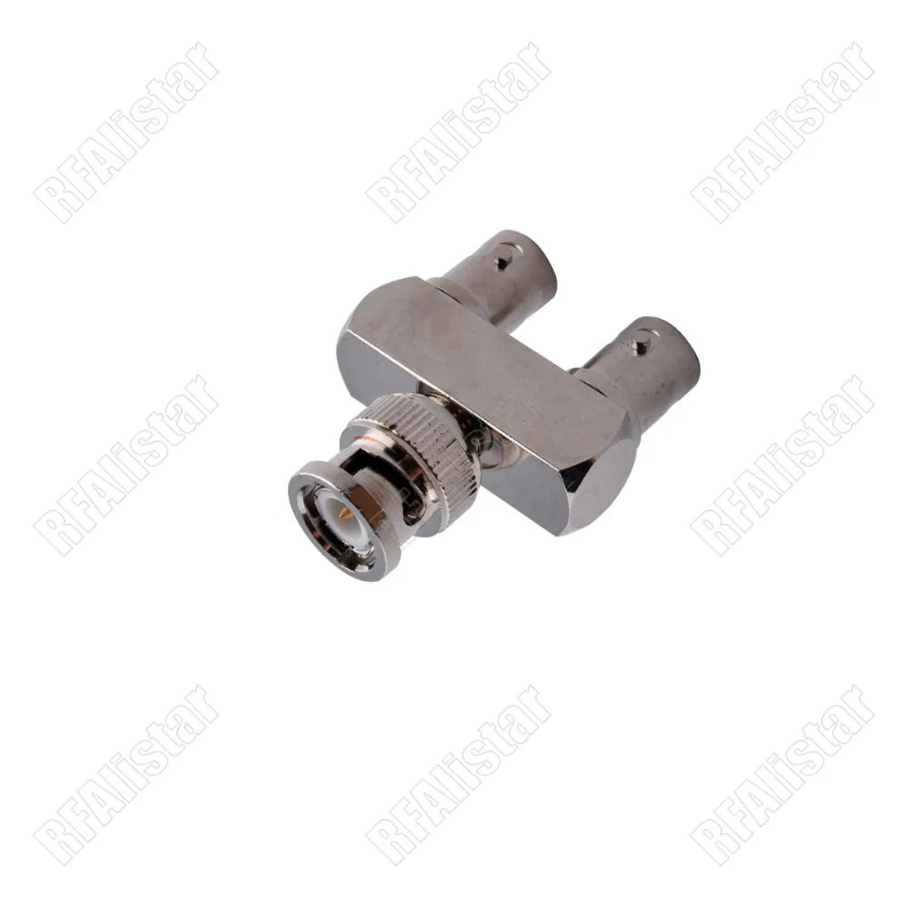 Штепсельная Вилка BNC для 2 x Jack female Y grains adapter Коннектор 3 way Brass | Обустройство дома