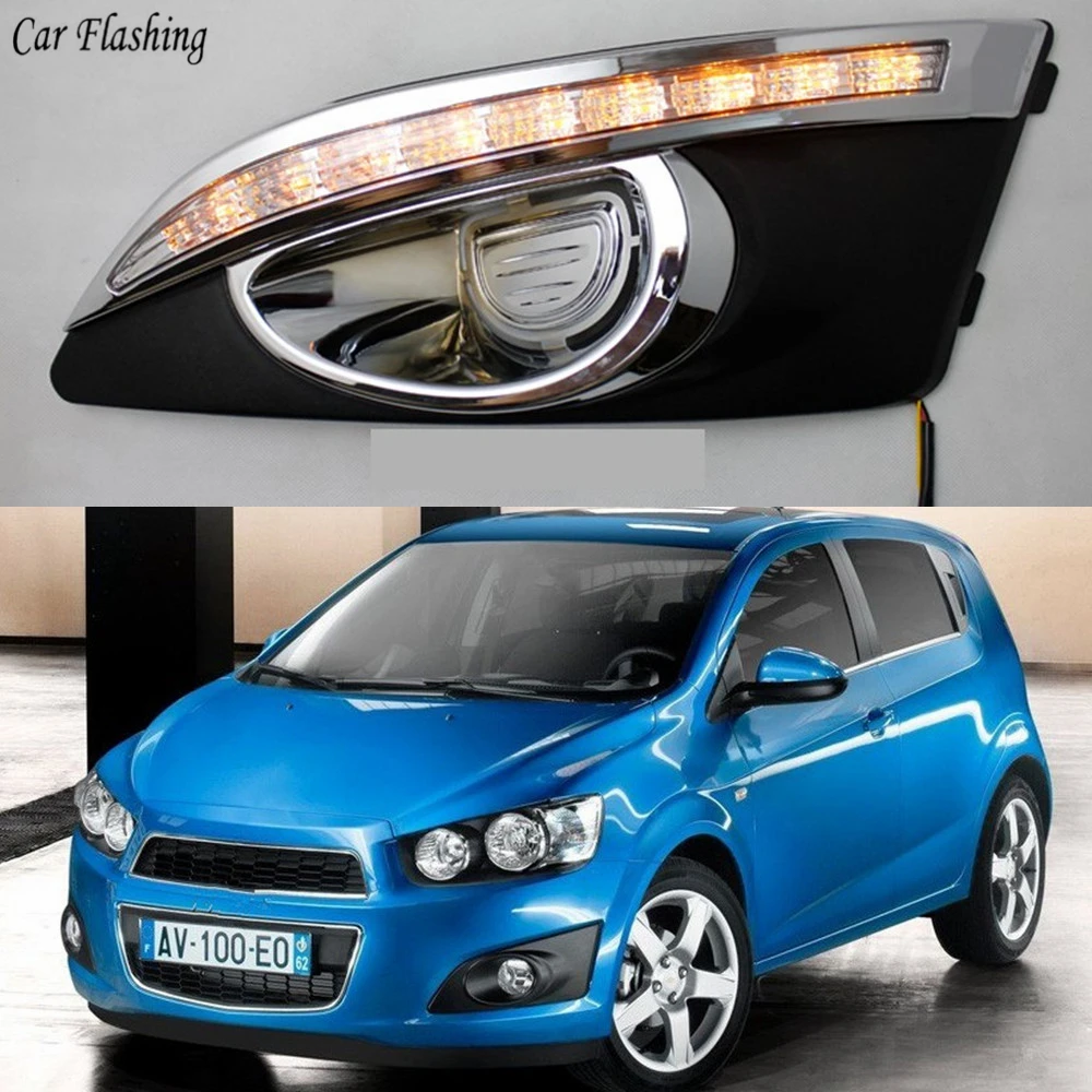 Автомобильные мигающие дневные ходовые огни 2 светодиодный т. для Chevrolet Chevy AVEO Sonic