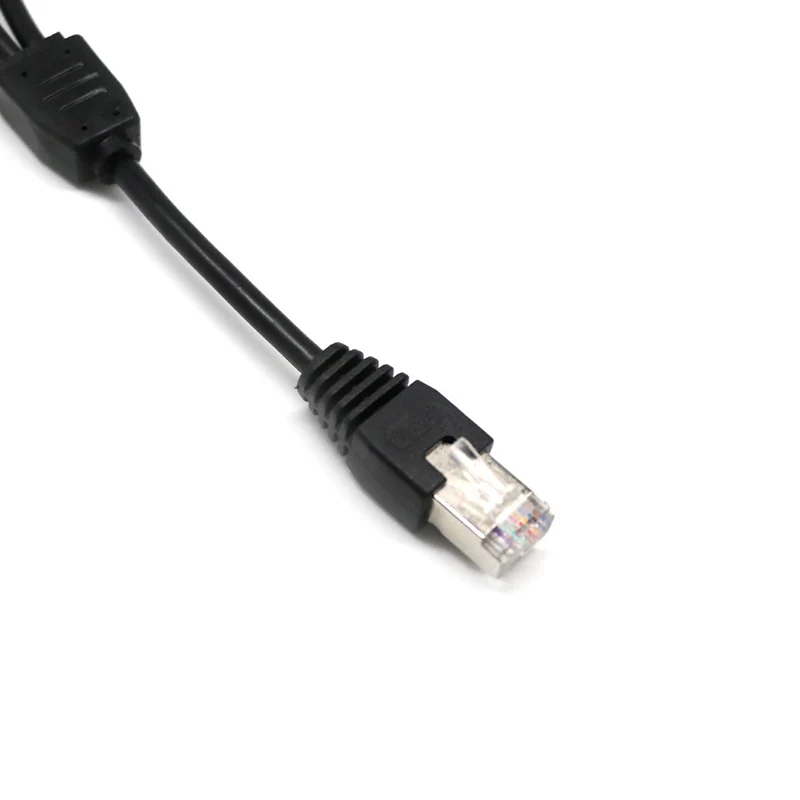 Новый черный RJ45 папа 2 Женский сплиттер Ethernet LAN сетевой адаптер кабель 24 см| |