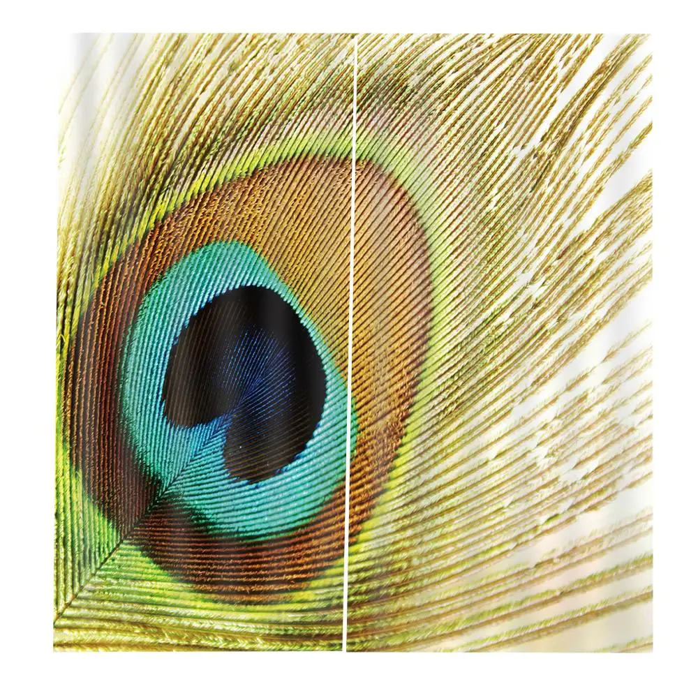 Роскошный 3D занавес для окна гостиной Павлин шторы с изображением перьев beding room