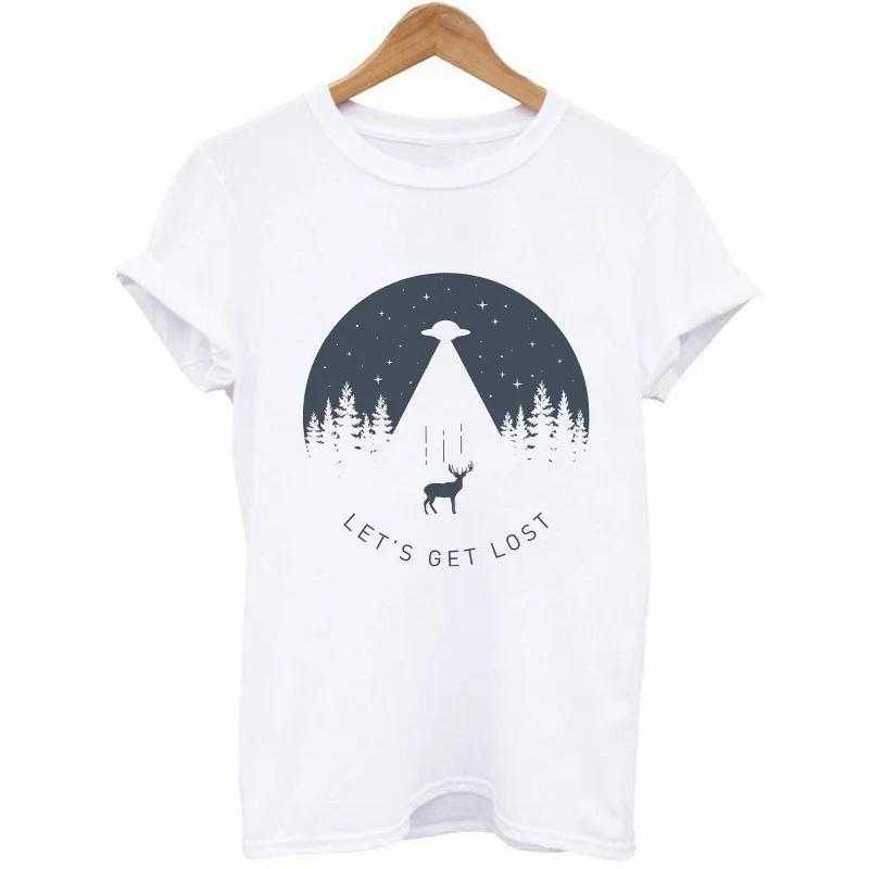 1330 Summer Women T Shirt Cosmic Belief Harajuku New Ins Travel The World Tshirt Women Cartoon Printed Vogue Casual Tee Shirt Femme - Цвет: 1330