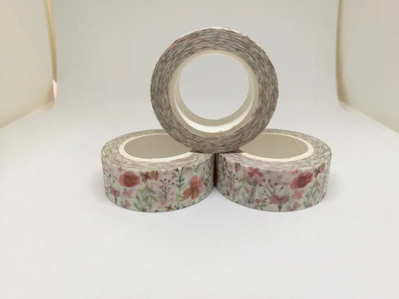 2 шт. декоративная лента с изображением красных цветов|label masking tape|washi tapeflower washi |