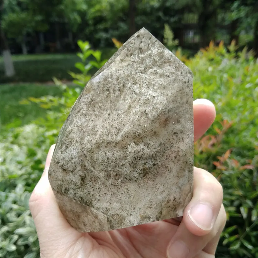 261 г Кристал-фантом Wands Ghost Quartz Point Clear Scenic Crystal Chakra Healing Tool медитация Кристалл