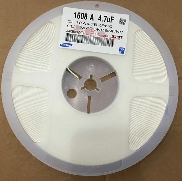 

10pcs/lot 0603 Capacitance 475M 4.7UF 20% 6.3V A plate 4K = 200 yuan