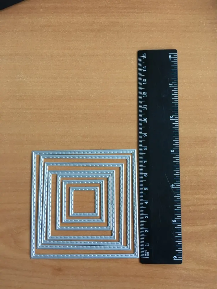 Квадратный узор из металла Штанцевые формы Трафареты DIY Скрапбукинг/фотоальбом