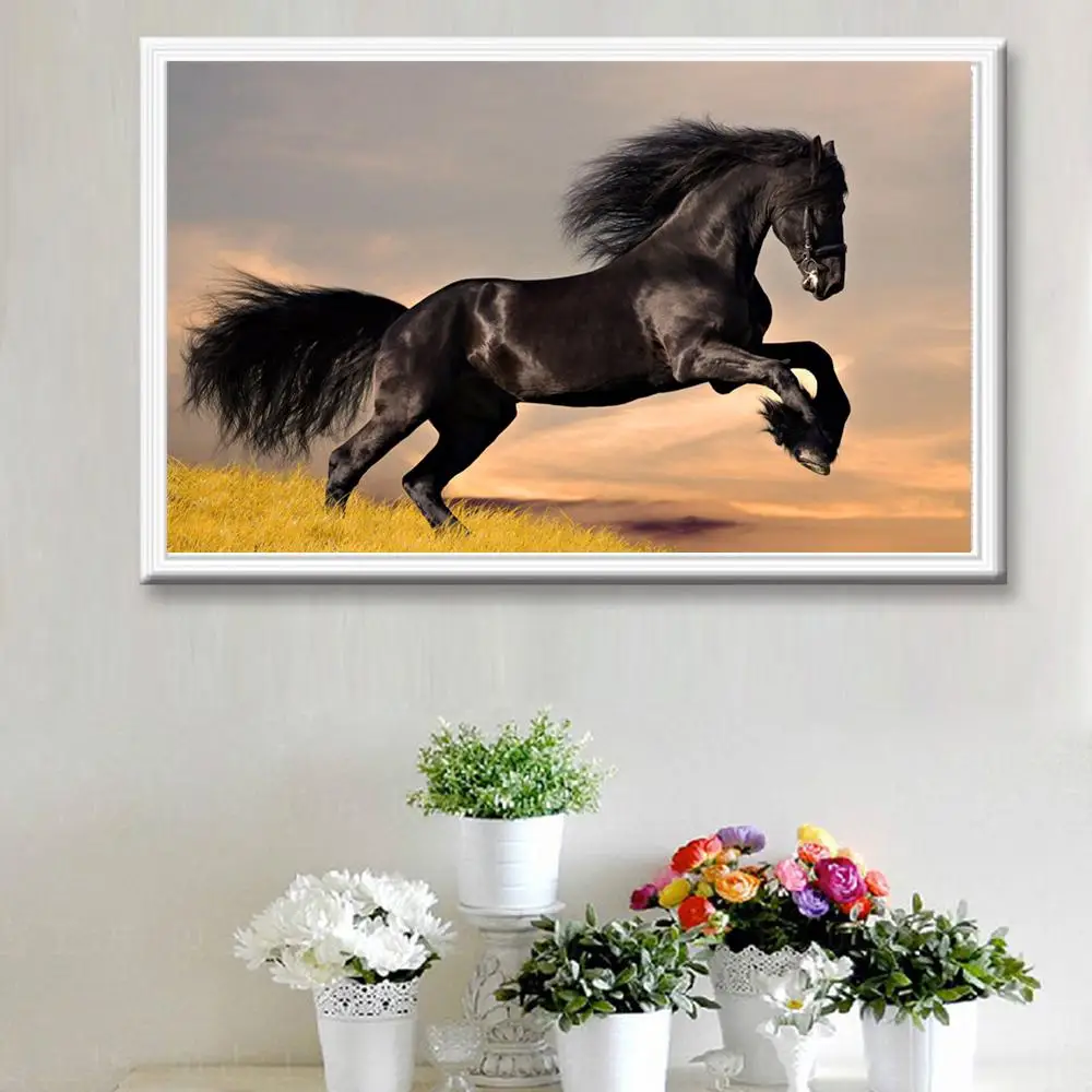 5D DIY Алмазная вышивка гарцующая лошадь картины алмазная живопись крестиком