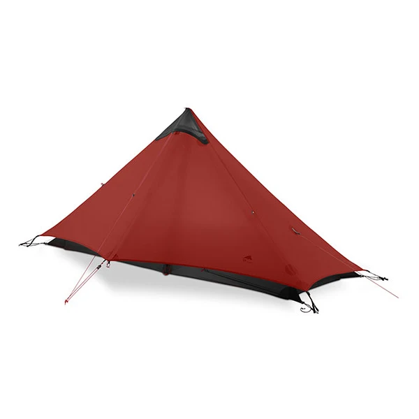15D red 1 people 3F UL gear LanShan 1 Сверхлегкий 15D с силиконовым покрытием 1 человек для одного человека альпинистская палатка 3 сезона для кемпинга, пешего туризма, трекинга - Цвет: 15D red 1 people