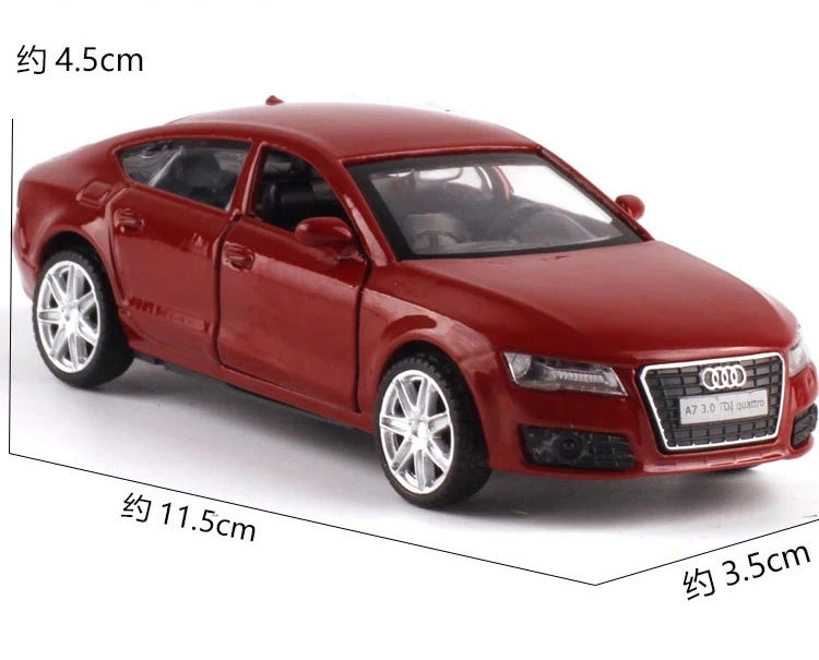 CAIPO 1:43 Audi A7 литая задняя модель автомобиля литая под давлением металлическая модель автомобиля для мальчика Коллекция игрушек друг детский подарок