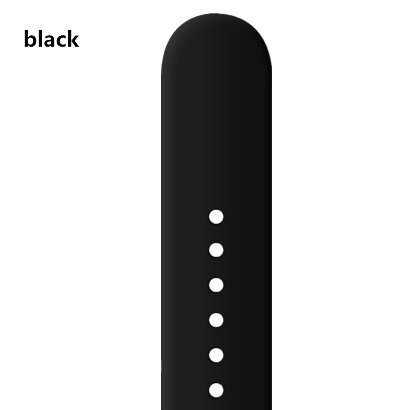 black Мягкий силиконовый спортивный ремешок для наручных часов Apple Watch, версии 5/4 44 мм 40 мм Мягкие ремешки Ремешки для наручных часов iWatch 3/2/1 38 мм 42 мм - Цвет ремешка: black
