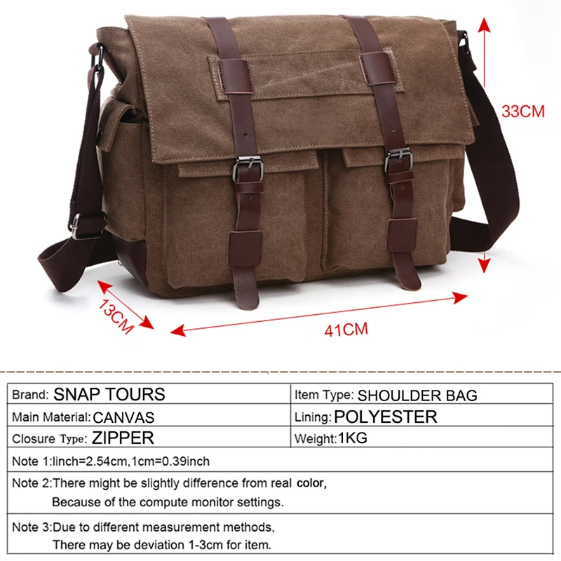 SNAP TOUR 2019 Canvas Messenger Bag For Men Fashion Big Space Business Shoulder Man Laptop Satchels |