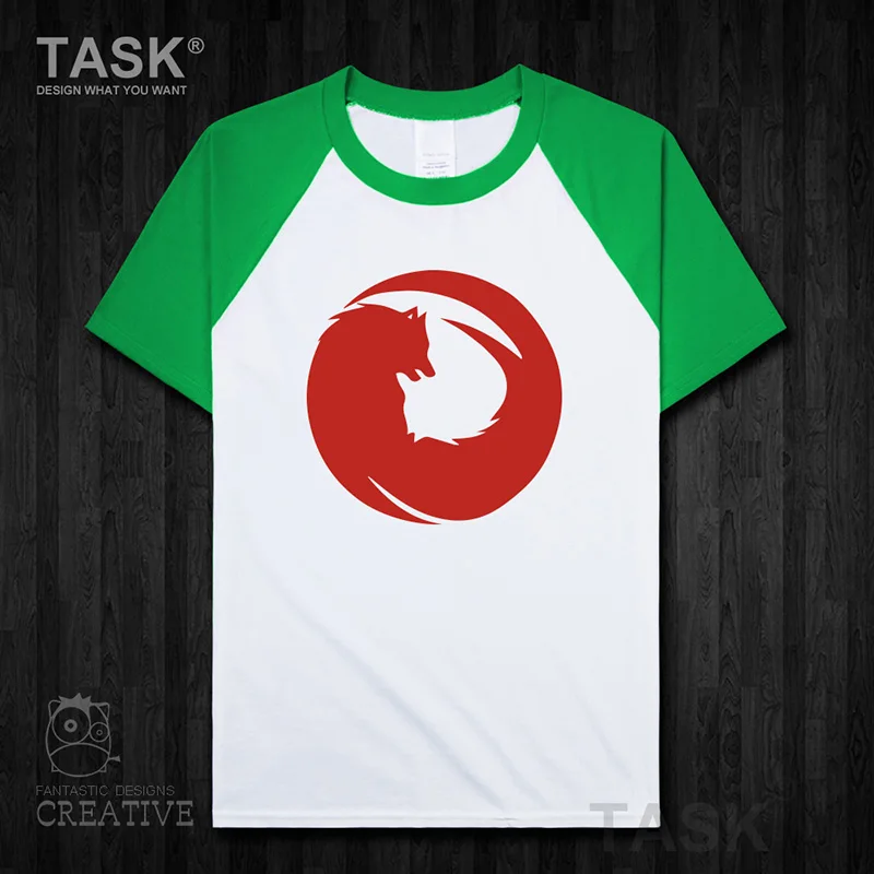 Creative Wolf Totem funny print men's t-shirt short sleeve clothes o-neck comfort cotton casual tops Harajuku Streetwear 06 0003 | Мужская