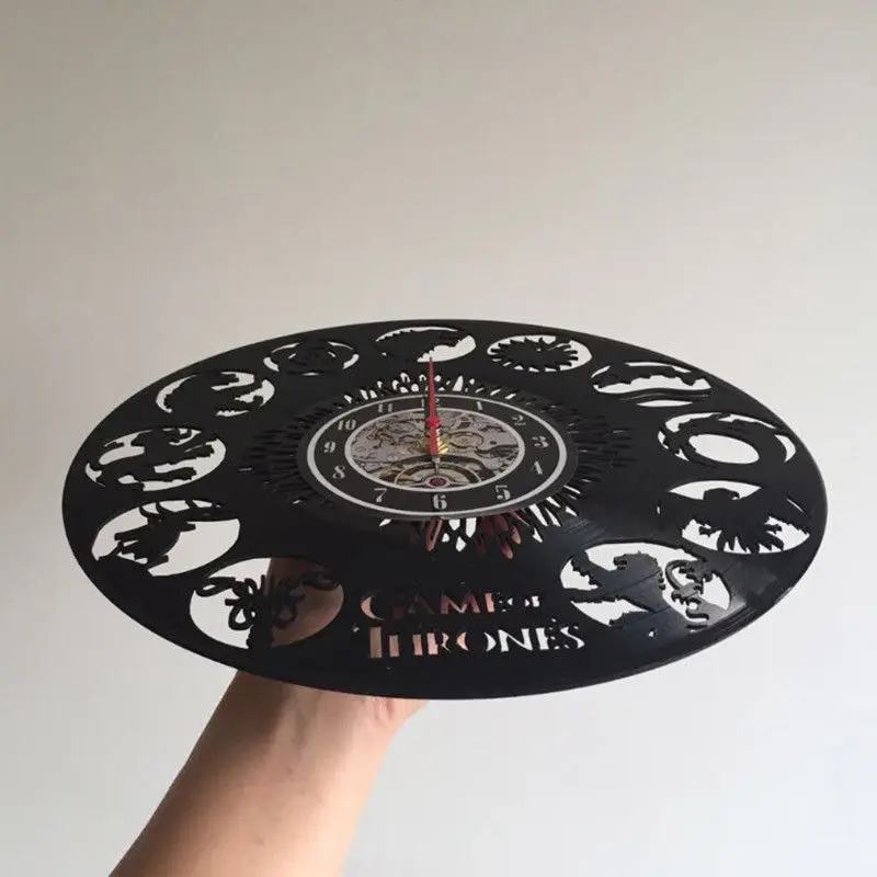 Виниловые часы Wandklok Horloge Murale настенные с изображением героев игры престолов