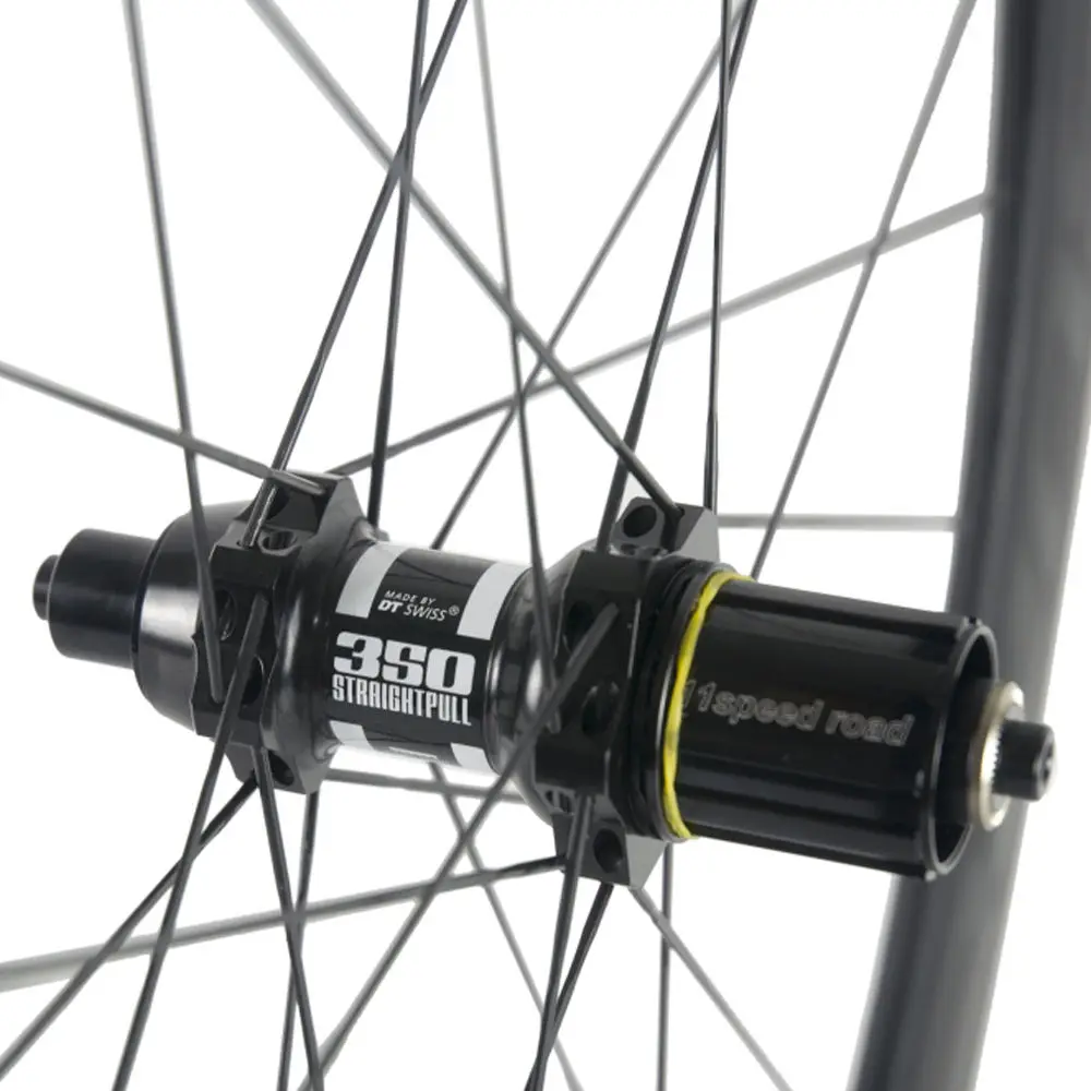 NSW58 Dimples Углеродные велосипедные колеса передние и задние набор шоссейные Powerway 350s