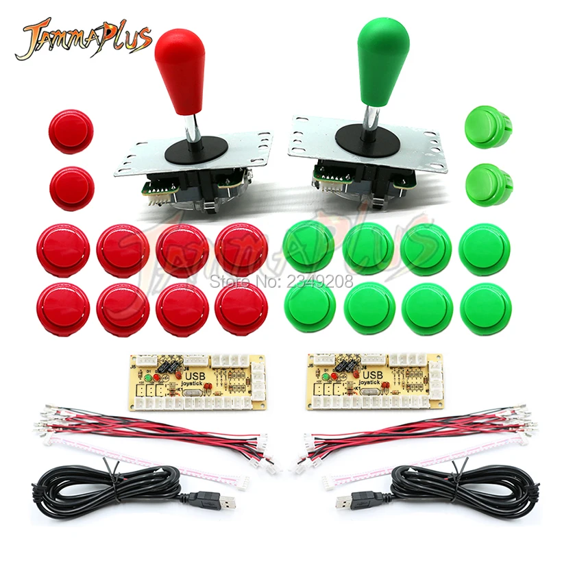2 игрока, джойстик с нулевой задержкой, аркадная игра, сделай сам, 2 USB энкодера+ 2 джойстика+ 20 копировальных кнопок SANWA, аркадная игра, Raspberry Pi, ручка