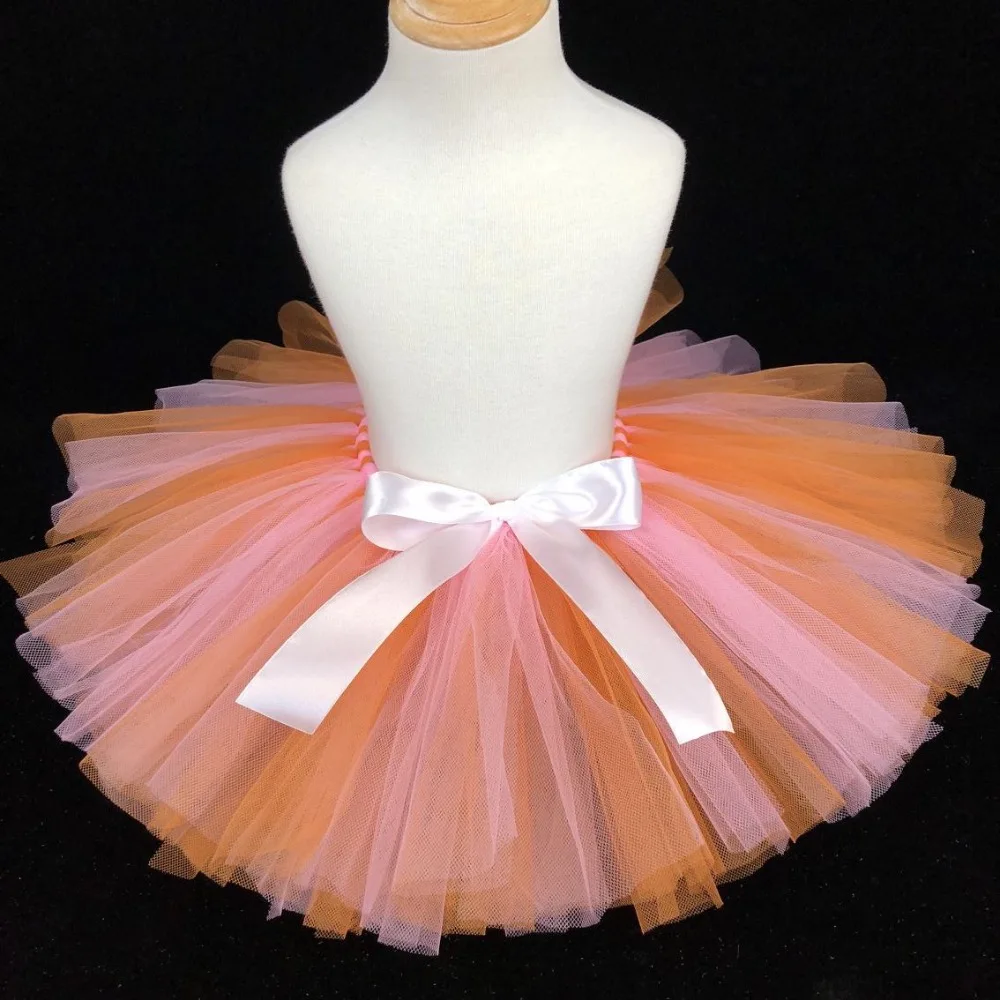 Детские юбки ручной работы для девочек балетная Нижняя юбка Тюлевая с бантом из