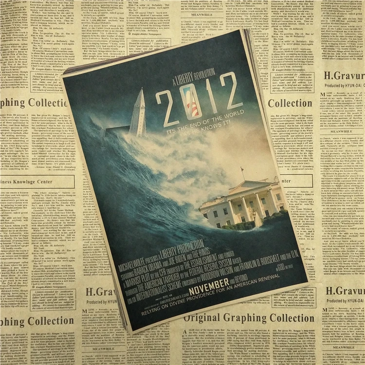 Виниловые наклейки на стену Roland Emmerich 2012|wall sticker|retro posterhome furnishings |