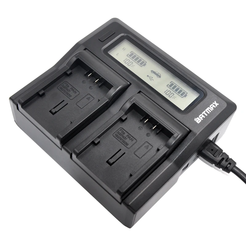 2 шт. VW VBG6 VWVBG6 литий ионные аккумуляторы + LCD двойное ультра быстрое зарядное