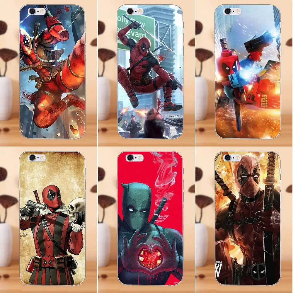Стиль Дизайн Новый Дэдпул супергероев Marvel для MOTO G G2 G3 G4 G5 htc 530 626 628 630 816 820 один A9 M7 M8