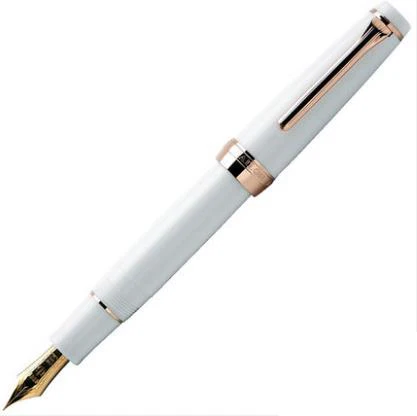 Sailor Japan розовое золото 21k перо белая перьевая ручка элегантная - Цвет: White Rose Gold