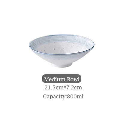 Meduim bowl 1 шт. простой Керамика посуда набор фарфоровой посуды говядина тарелка для десертов рисовая чаша для супа, салата кружка креативный Настольный Декор ваза - Цвет: Meduim bowl