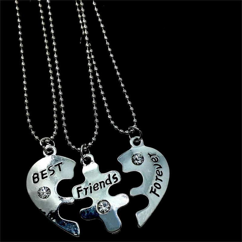 Ожерелье Best Friends Forever s колье для влюбленных эффектное ожерелье 3 шт. Дружбы сердце