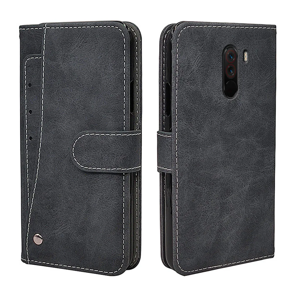Чехол-книжка для Xiaomi Mi Note 2 3 10 Pocophone F1 Poco F2 M2 X2 Pro кожаный с отделениями карт |