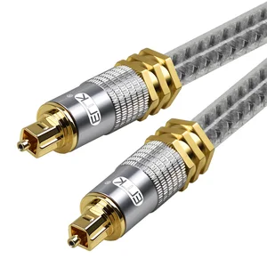 emk top grade od8 0mm spdif optical cable gold plated metal connector digital fiber optical toslink audio cable 1m 1 5m 2m 3m 5m free global shipping