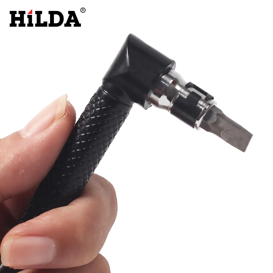 Мини двухголовый многофункциональный отвертка с прямым углом 90 градусов 1/4 ''