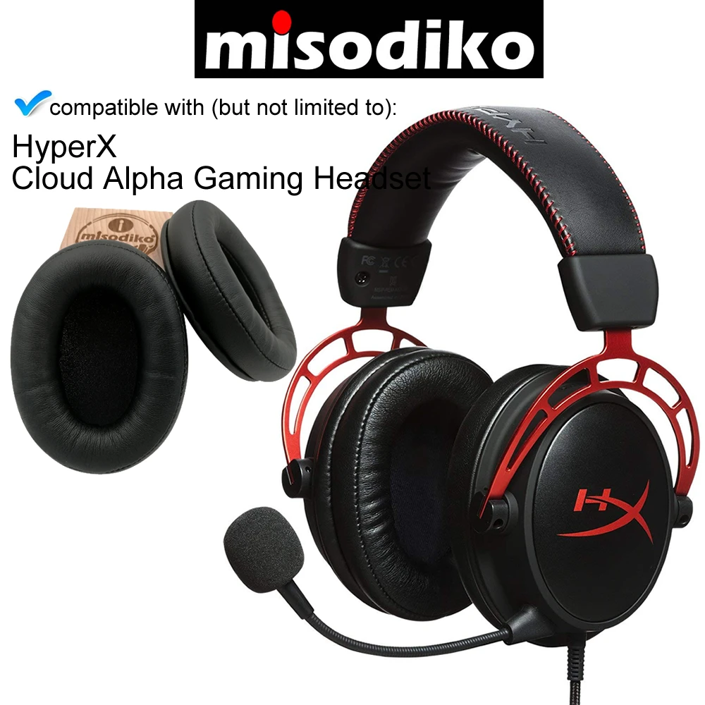 Almofadas de Ouvido Fone de Ouvido de Jogos Peças de Reparo Earpads com Espuma de Memória Misodiko Substituição Para-hyperx Nuvem Alpha Kit