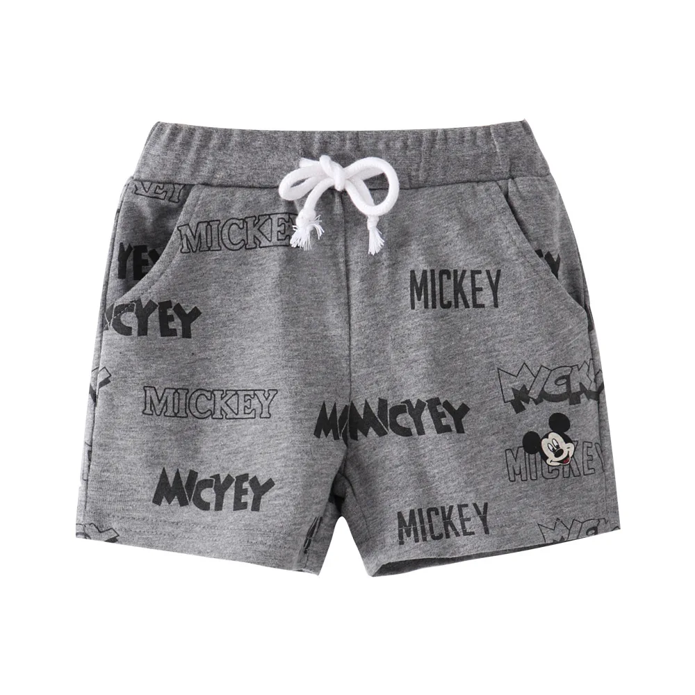 K30018-shorts Jargazol/Корейская короткая летняя детская одежда с рисунком Микки для маленьких мальчиков повседневные пляжные детские хлопковые шорты для мальчиков - Цвет: K30018-shorts