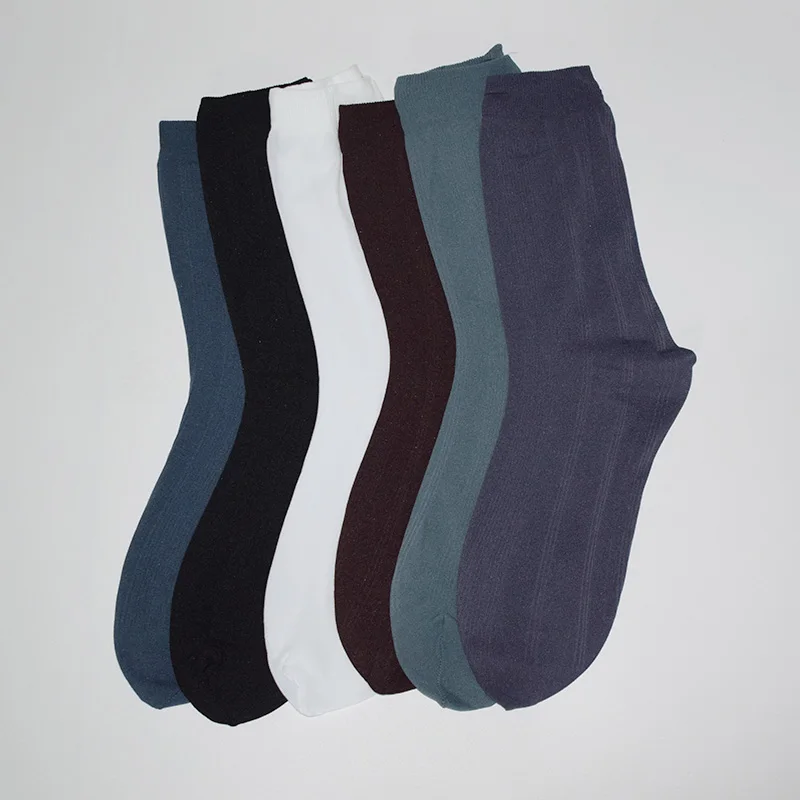 6 пар/лот мужские носки из бамбукового волокна тонкие длинные дышащие