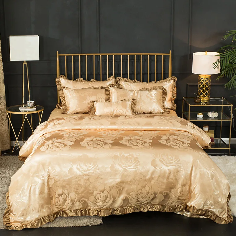 Золотое Королевское Европейское роскошное постельное белье для взрослых детей