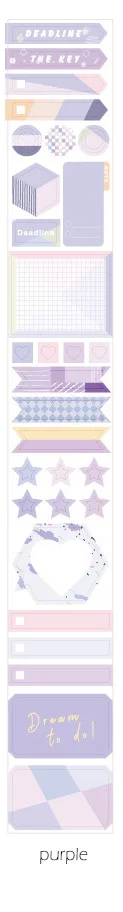 purple 45 мм* 5 м Kawaii Геометрическая Звезда васи ленты наклейки Скрапбукинг рукоделие изоляционная лента пуля школьный журнал офиса sl1984 - Цвет: purple