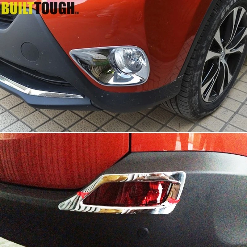 Подходит для Toyota RAV4 2013 2014 2015 Хромированная передняя + фотовспышка отделка бампера