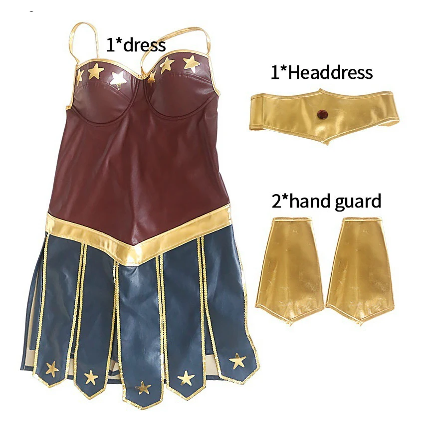 Wonder Woman костюмы для женщин Супергерой из Лиги Справедливости Косплей Костюм