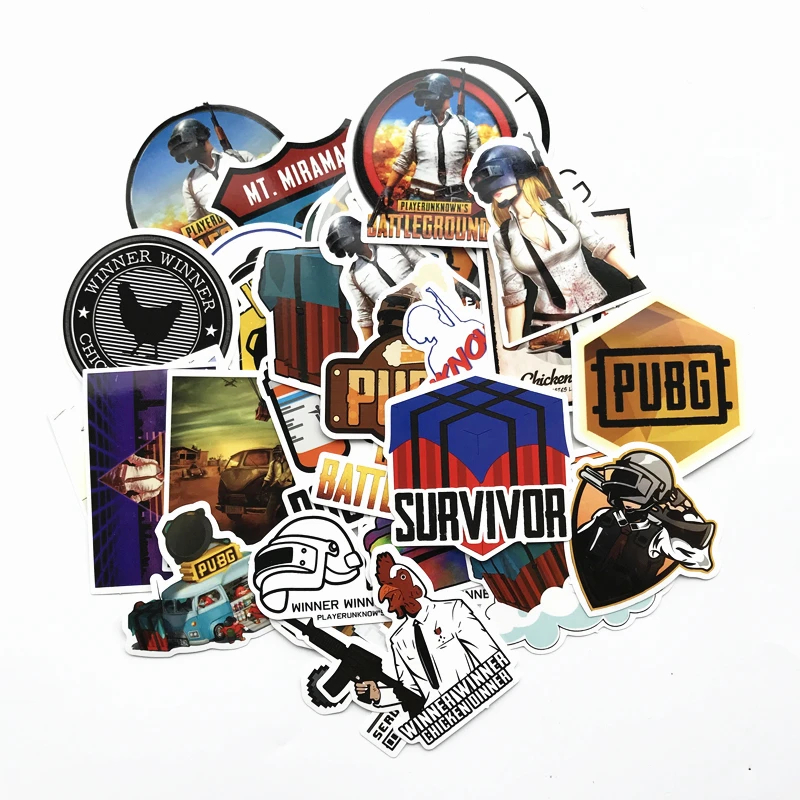29 шт./лот Playerunknows PUBG игры стикеры s для автомобиля ноутбук чемодан компьютер