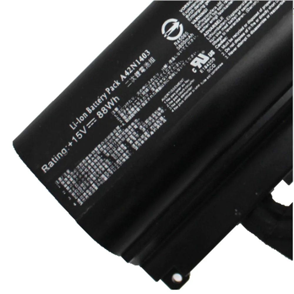 15V 88Wh A42N1403 оригинальный Аккумулятор для ноутбука ASUS ROG G751JY G751JM G751JT GFX71JY GFX71JT A42LM93 |