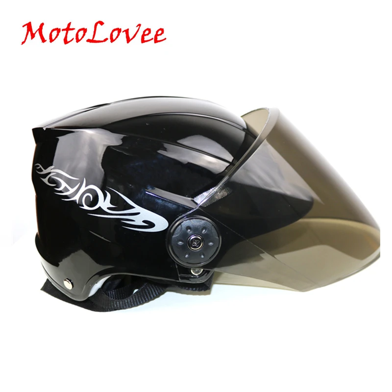 

Мотоциклетный шлем MotoLovee, с открытым лицом, для езды на велосипеде и скутере