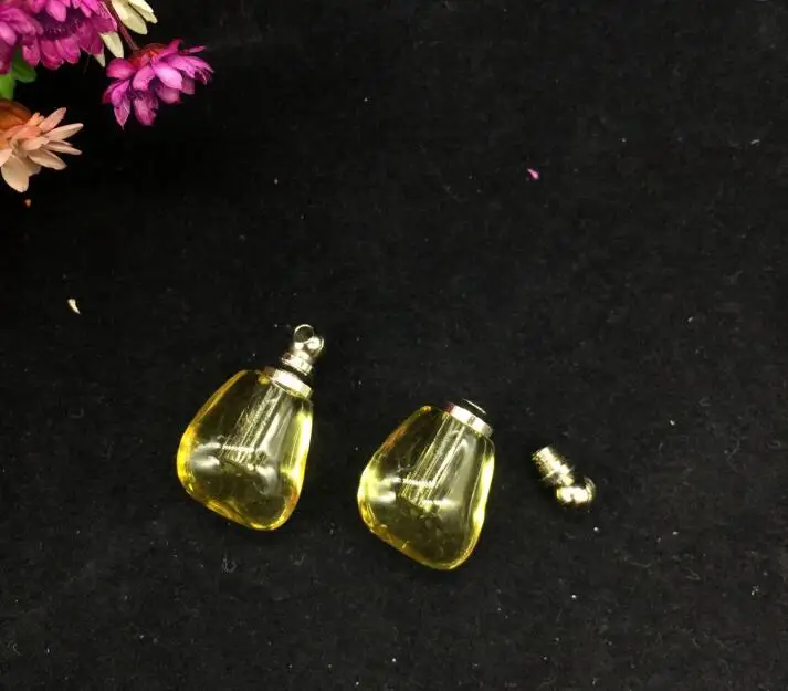 50 шт./лот ожерелье в форме крошечных ножек подвески стеклянный кристалл духи