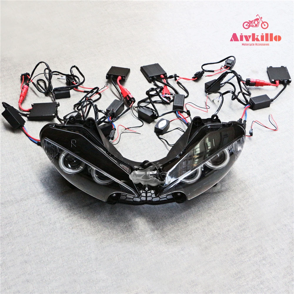 Ксеноновая фара в сборе для мотоцикла Yamaha YZF R6 2003 2004 2005 Angel Eye 55 Вт|assembly|motorcycle yamahayamah