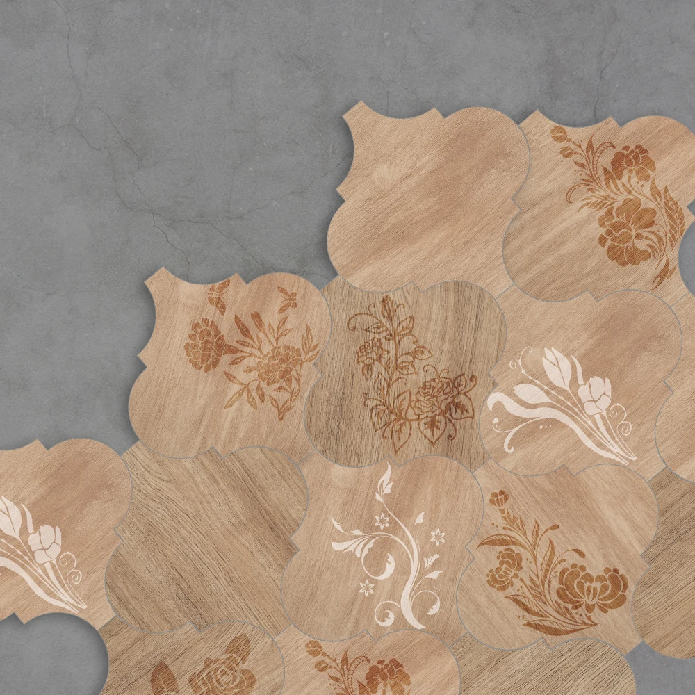 10 шт./компл. деревянный фонарь плитка наклейки на пол ПВХ Виниловые клейкая