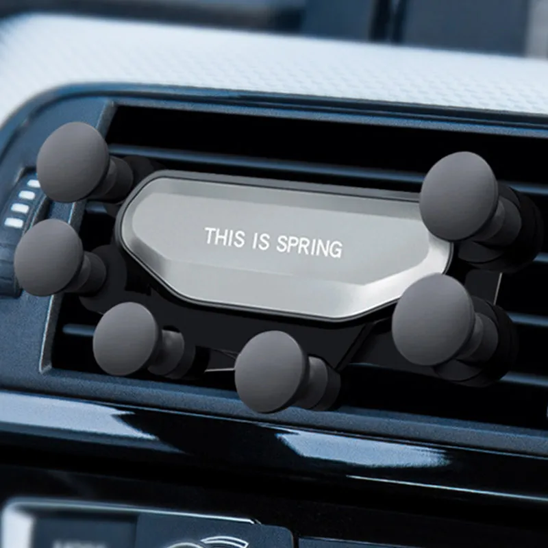 Car Phone Holder Обновленный Автомобильный держатель для телефона, Гравитационный кронштейн, противоскользящий автомобильный держатель на вентиляционное отверстие, поддержка телефонов, поддержка автомобильного телефона, автомобильные аксессуары для интерьера - Цвет: Car Phone Holder