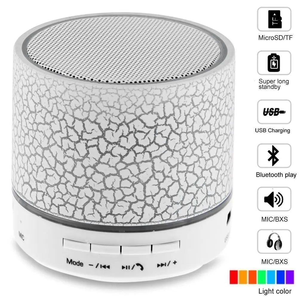 Мини Bluetooth колонки Светодиодная лампа портативная звуковая музыкальная шкатулка