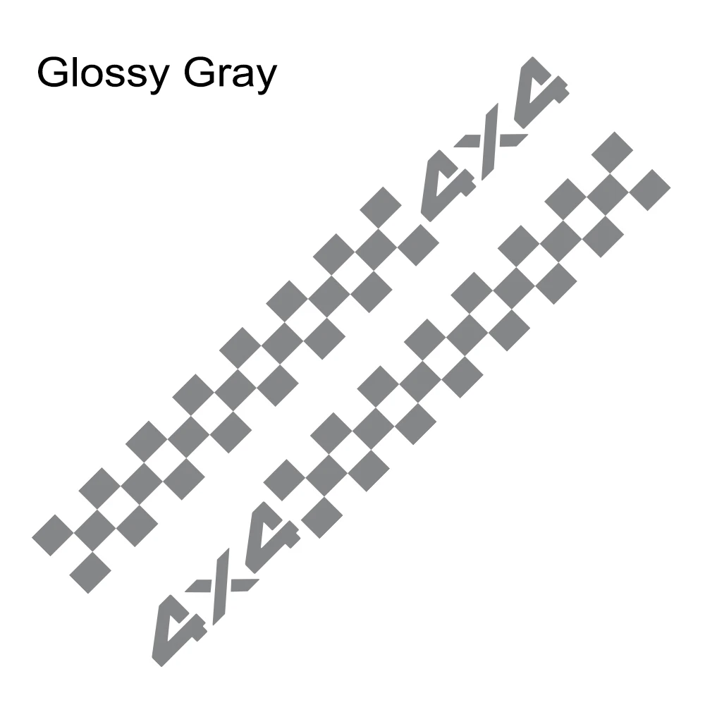 Glossy Gray 2 шт. автомобильные боковые юбки наклейки Авто DIY виниловая пленка стильные графические наклейки гоночный Спорт тюнинг для Suzuki Jimny автомобильные аксессуары - Название цвета: Glossy Gray
