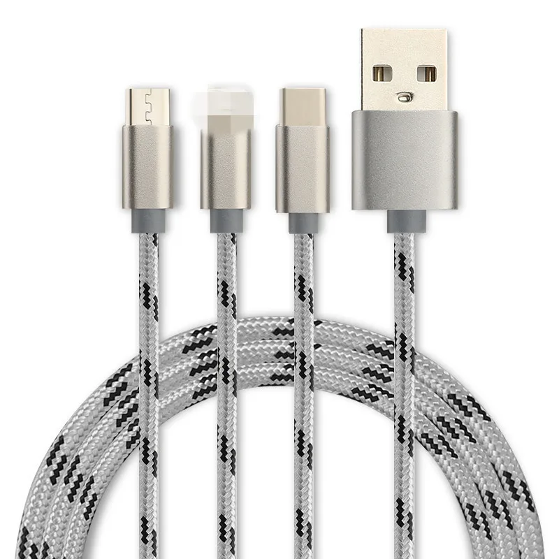 3 в 1 USB зарядное устройство кабель для iPhone X 8 7 6 5 Micro usb type C samsung Galaxy S9 S8 Быстрая